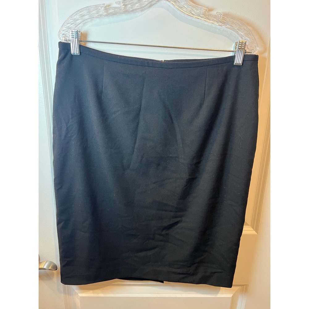 Calvin Klein Women Pencil Skirt Back Vent Black Size 12
